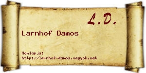 Larnhof Damos névjegykártya